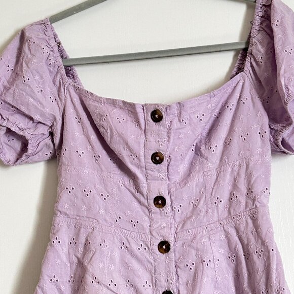 Urban Outfitters XS Purple Romper Short Sleeve - Picture 2 of 4